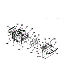 Door Section parts for Kenmore Range 911.36765791 (91136765791, 911 36765791) from AppliancePartsPros.com