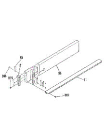 Optional 4" Backsplash 8059090 parts for Kenmore Range 911.3638812 (9113638812, 911 3638812) from AppliancePartsPros.com
