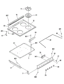 Main Top Section parts for Kenmore Range 911.3638812 (9113638812, 911 3638812) from AppliancePartsPros.com