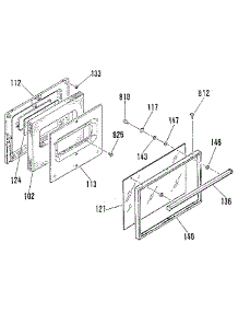 Oven Door Section parts for Kenmore Range 911.3638812 (9113638812, 911 3638812) from AppliancePartsPros.com
