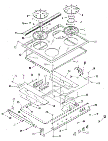 Main Top Section parts for Kenmore Range 911.3678810 (9113678810, 911 3678810) from AppliancePartsPros.com