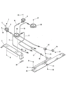Top Burner Section parts for Kenmore Range 911.3678810 (9113678810, 911 3678810) from AppliancePartsPros.com