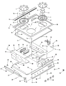 Main Top Section parts for Kenmore Range 911.3678811 (9113678811, 911 3678811) from AppliancePartsPros.com