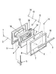 Oven Door parts for Kenmore Range 911.3528812 (9113528812, 911 3528812) from AppliancePartsPros.com
