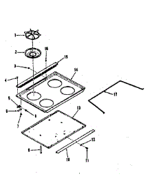 Main Top parts for Kenmore Range 278.3528810 (2783528810, 278 3528810) from AppliancePartsPros.com