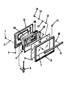 Oven Door Section parts for Kenmore Range 278.3528810 (2783528810, 278 3528810) from AppliancePartsPros.com