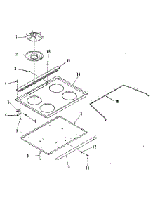 Main Top parts for Kenmore Range 911.3548813 (9113548813, 911 3548813) from AppliancePartsPros.com