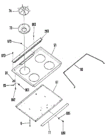 Main Top Section parts for Kenmore Range 911.3542090 (9113542090, 911 3542090) from AppliancePartsPros.com