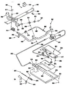 Burner Section parts for Kenmore Range 911.3522190 (9113522190, 911 3522190) from AppliancePartsPros.com