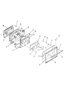 Oven Door Section parts for Kenmore Range 911.3658814 (9113658814, 911 3658814) from AppliancePartsPros.com