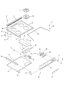Main Top Section parts for Kenmore Range 911.3658814 (9113658814, 911 3658814) from AppliancePartsPros.com