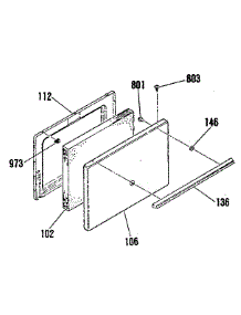 Oven Door Section (Colors) parts for Kenmore Range 911.3618811 (9113618811, 911 3618811) from AppliancePartsPros.com