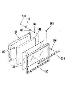 Chrome / Black Glass parts for Kenmore Range 911.3618811 (9113618811, 911 3618811) from AppliancePartsPros.com