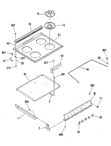Main Top Section parts for Kenmore Range 911.3618811 (9113618811, 911 3618811) from AppliancePartsPros.com