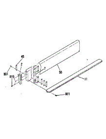 Opt. 4" Backsplash 8059090 parts for Kenmore Range 911.3618811 (9113618811, 911 3618811) from AppliancePartsPros.com