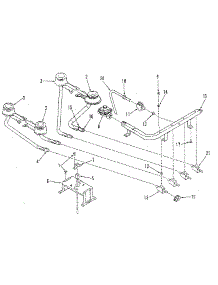 Top Burner Section parts for Kenmore Range 911.3658815 (9113658815, 911 3658815) from AppliancePartsPros.com