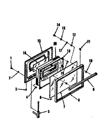 Oven Door Section parts for Kenmore Range 911.3548810 (9113548810, 911 3548810) from AppliancePartsPros.com