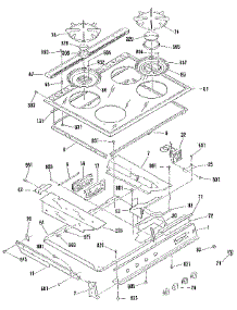 Main Top Section parts for Kenmore Range 911.3678812 (9113678812, 911 3678812) from AppliancePartsPros.com