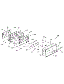 Oven Door Section parts for Kenmore Range 911.3678812 (9113678812, 911 3678812) from AppliancePartsPros.com