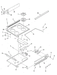 Main Top Section parts for Kenmore Range 911.3658813 (9113658813, 911 3658813) from AppliancePartsPros.com