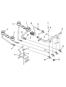 Top Burner Section parts for Kenmore Range 911.3658813 (9113658813, 911 3658813) from AppliancePartsPros.com