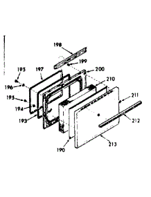 Oven Door Section parts for Kenmore Range 103.9377365 (1039377365, 103 9377365) from AppliancePartsPros.com
