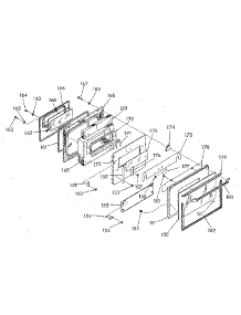 Oven Door Section parts for Kenmore Range 103.9387613 (1039387613, 103 9387613) from AppliancePartsPros.com