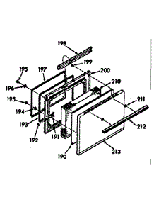Oven Door Section parts for Kenmore Range 103.9377361 (1039377361, 103 9377361) from AppliancePartsPros.com
