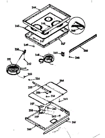 Main Top Cook Surface parts for Kenmore Range 103.9377361 (1039377361, 103 9377361) from AppliancePartsPros.com