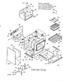 Lower Body Section parts for Kenmore Range 103.9757420 (1039757420, 103 9757420) from AppliancePartsPros.com