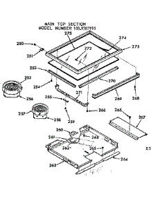Main Top Section parts for Kenmore Range 103.9387910 (1039387910, 103 9387910) from AppliancePartsPros.com
