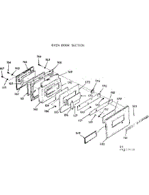 Oven Door Section parts for Kenmore Range 103.9377910 (1039377910, 103 9377910) from AppliancePartsPros.com