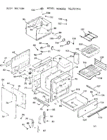 Body Section parts for Kenmore Range 103.9377910 (1039377910, 103 9377910) from AppliancePartsPros.com