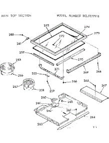 Main Top Section parts for Kenmore Range 103.9377910 (1039377910, 103 9377910) from AppliancePartsPros.com