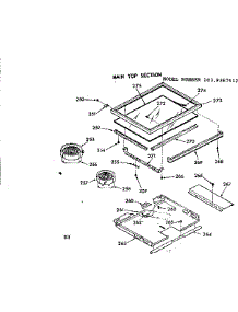 Main Top parts for Kenmore Range 103.9387912 (1039387912, 103 9387912) from AppliancePartsPros.com