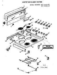 Maintop And Element Section parts for Kenmore Range 103.9466440 (1039466440, 103 9466440) from AppliancePartsPros.com