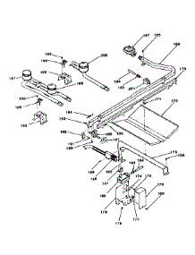 Oven Burner And Top Burners Section parts for Kenmore Range 119.7438710 (1197438710, 119 7438710) from AppliancePartsPros.com