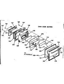 Oven Door Section parts for Kenmore Range 103.9387914 (1039387914, 103 9387914) from AppliancePartsPros.com