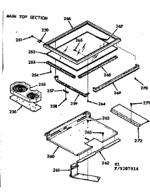 Main Top Section parts for Kenmore Range 103.9387914 (1039387914, 103 9387914) from AppliancePartsPros.com