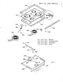 Main Top Cook Surface parts for Kenmore Range 103.9377324 (1039377324, 103 9377324) from AppliancePartsPros.com