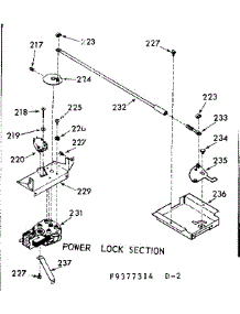 Power Lock Section parts for Kenmore Range 103.9377364 (1039377364, 103 9377364) from AppliancePartsPros.com