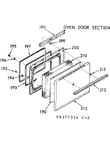 Oven Door Section parts for Kenmore Range 103.9377364 (1039377364, 103 9377364) from AppliancePartsPros.com