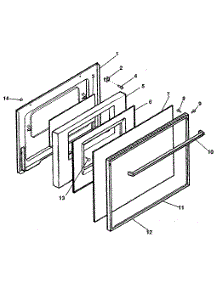 Oven Door parts for Kenmore Range 119.9038811 (1199038811, 119 9038811) from AppliancePartsPros.com