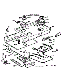 Main Top Section parts for Kenmore Range 103.9466660 (1039466660, 103 9466660) from AppliancePartsPros.com