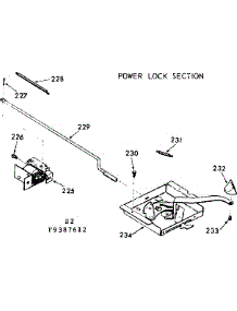 Power Lock Section parts for Kenmore Range 103.9387612 (1039387612, 103 9387612) from AppliancePartsPros.com