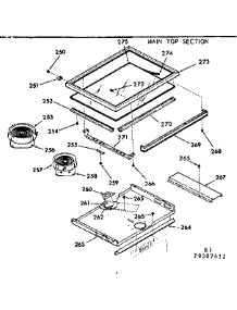 Main Top Section parts for Kenmore Range 103.9387612 (1039387612, 103 9387612) from AppliancePartsPros.com