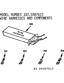 Wire Harnesses And Components parts for Kenmore Range 103.9387813 (1039387813, 103 9387813) from AppliancePartsPros.com