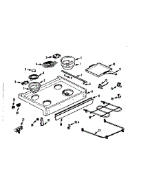 Main Top Section parts for Kenmore Range 103.9386660 (1039386660, 103 9386660) from AppliancePartsPros.com