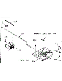 Power Lock Section parts for Kenmore Range 103.9387610 (1039387610, 103 9387610) from AppliancePartsPros.com