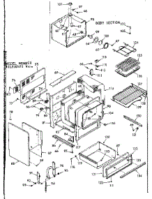 Body Section parts for Kenmore Range 103.9387610 (1039387610, 103 9387610) from AppliancePartsPros.com